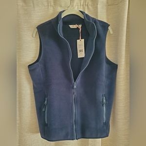 Vineyard Vines Women's Blank Fleece Harbor Vest in Navy Size Small